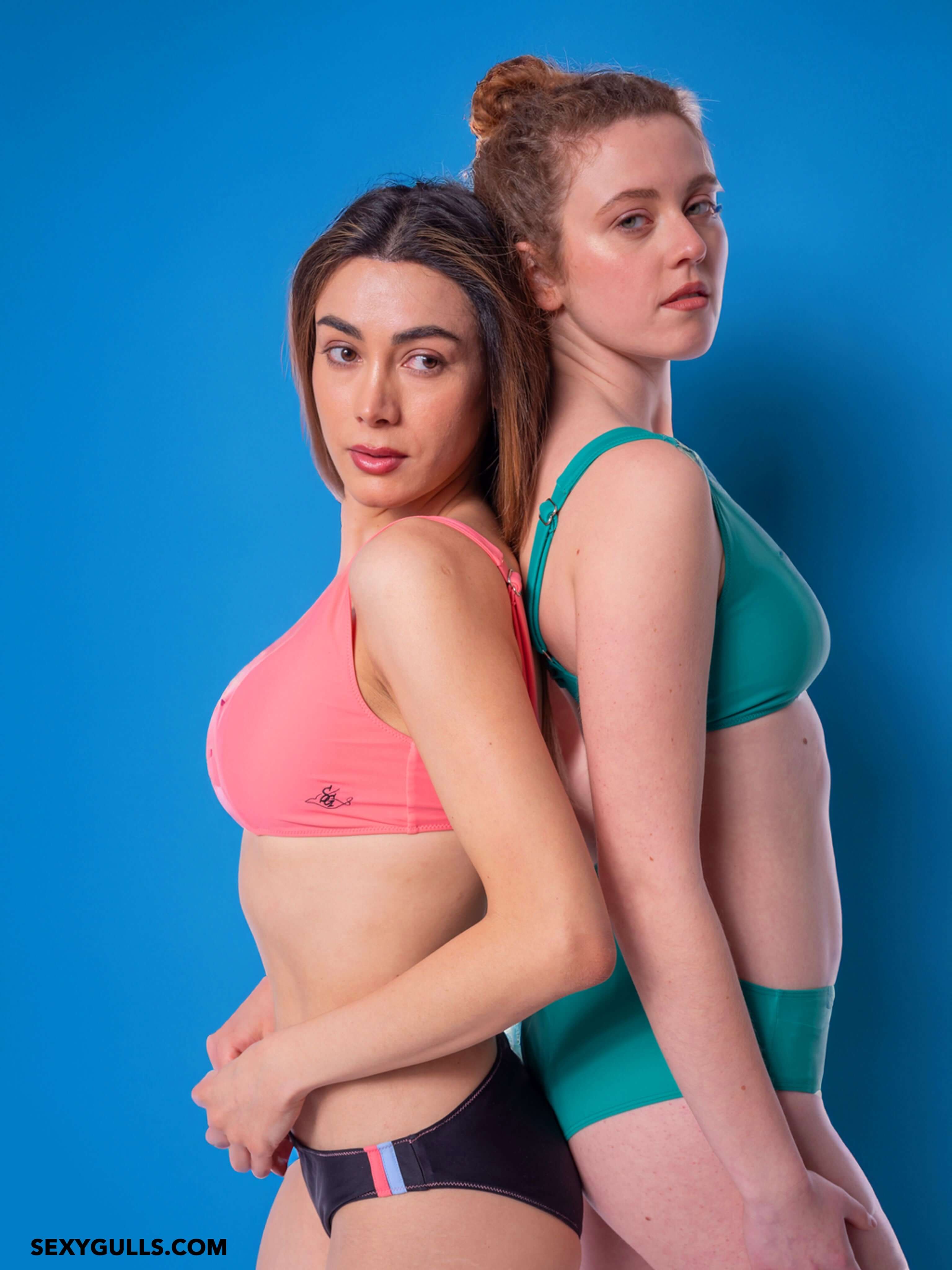 two woman wearing sexygulls mix and match bikini